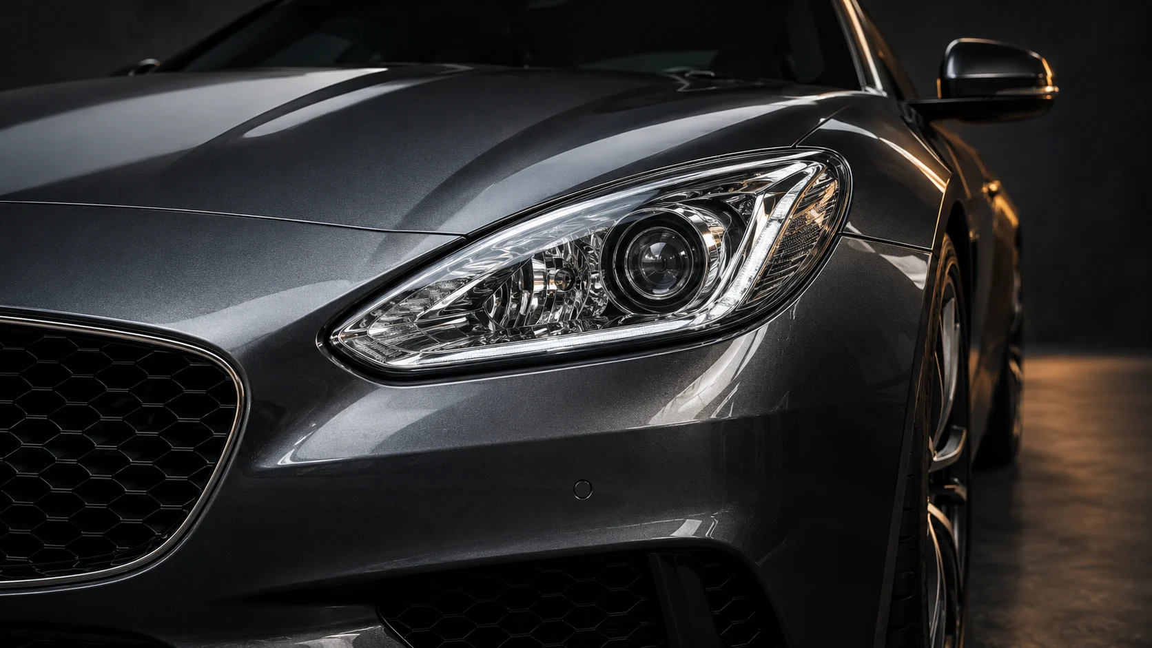 sports coupe clear headlight — generated demo illustration